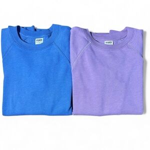 Victoria Secret PINK collection 
Blue and Purple Sweatshirts set of two OS-Tunic